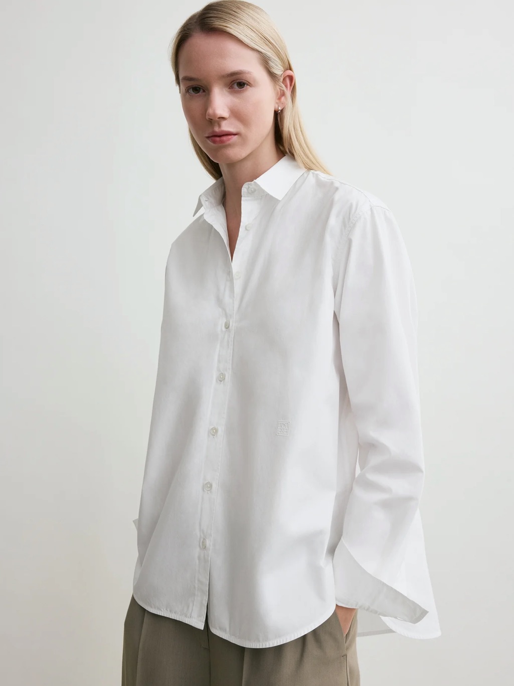 Classic White Button-Down Shirt